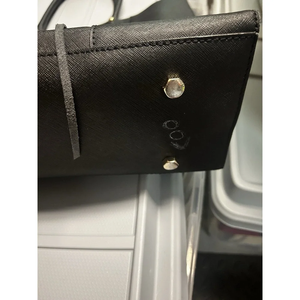 Rebecca Minkoff Large MAB Saffiano Leather Shoulder‎ Purse Tote Bag BLACK